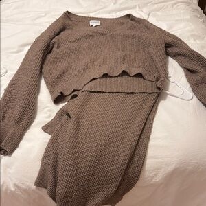 Cozy Brown Knit Sweater